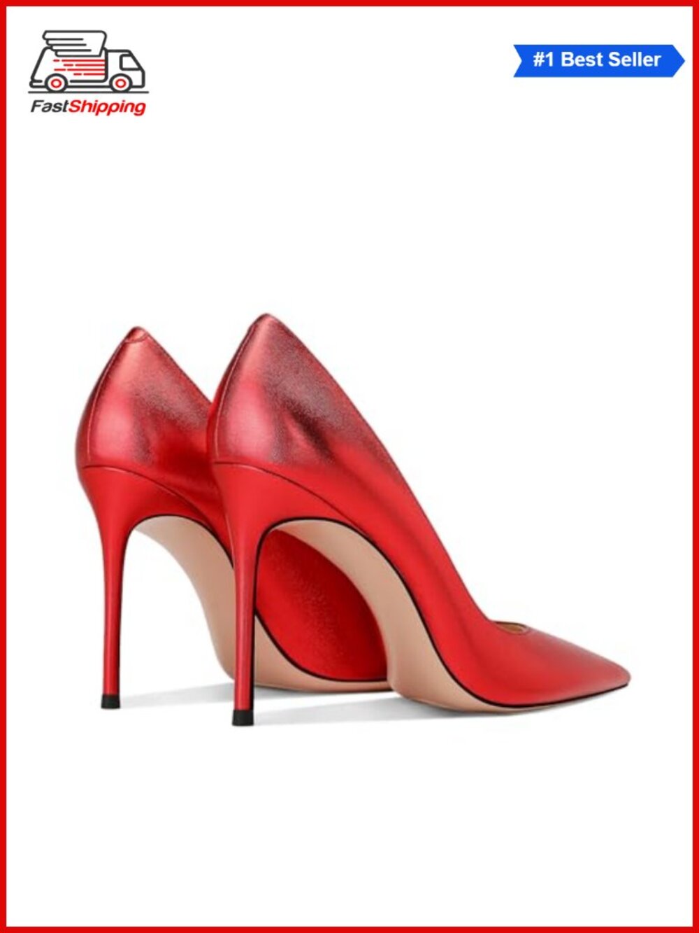 โจ Qililul Women's Pointed Toe Stiletto Heels Closed Toe High Heels Pumps - Picture 5 of 6